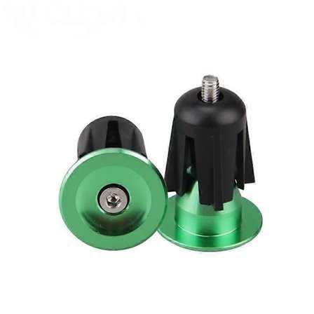 Fjellstyrepluggdeksel farge aluminiumslegering landeveissykkel sykkelstyreplugg endestykke (grønn/2 pakker)