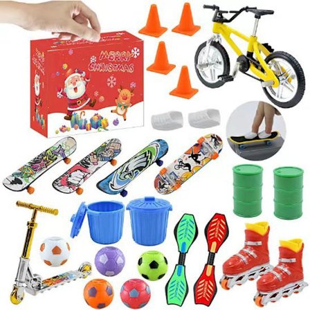 Finger Scooter Finger Sports Spinning Football Mini Bike Rulleskøjte Legetøjssæt