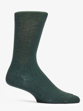 John Henric Men's Dark Green Ribbed Socks Size 39-42