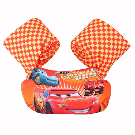 Svømmevest for barn (gul bil), flyteflåter med armvinger, passer for barn fra 10 til 25 kg