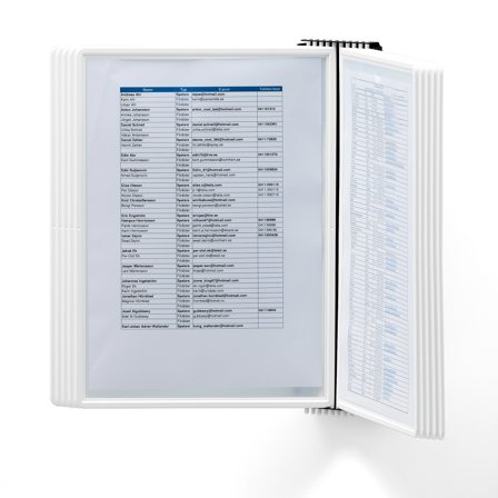 Wandhalter für 10 Sichttafeln DIN A4, Metall schwarz