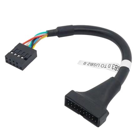 Universal emolevy USB2.0 9-nastainen uros-USB3.0 20-nastainen naaras sovitinkaapelin muuntimen parannettu liitäntä 15 cm/5,91 tuumaa
