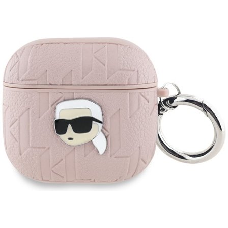 Karl Lagerfeld Monogram Karl Head-etui for AirPods 4 - Rosa