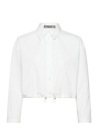 Cotton Parachute Shirt White Mango