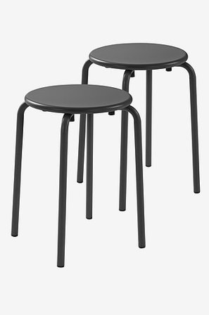 Jotex - Hocker Im 2er-pack Schwarz - DINAN - Kaufe Gartenstühle und -hocker bei Jotex