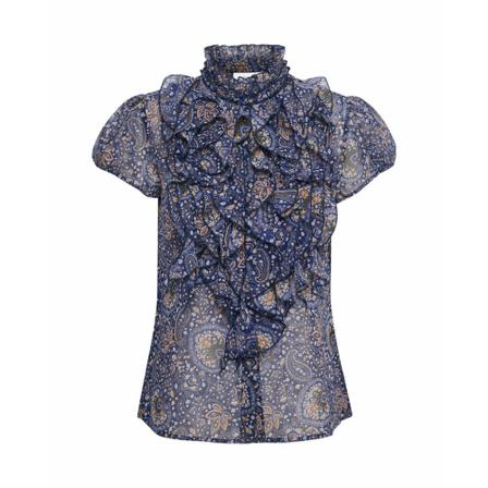 Saint Tropez LiljaSZ SS Shirt Blå, Dame Bluser