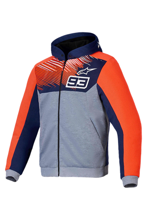 Motocyklowa Bluza z Kapturem Alpinestars Mm93 Chromowana V2 Sport Niebieski/Szary/Czerwony M