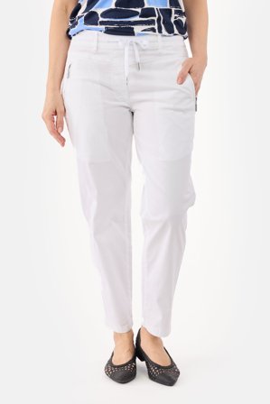 BRANDTEX - 7/8 Bukser - Hvid - Snørebånd og Elastisk