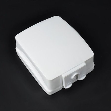 Afbryder Beskyttelsesdæksel Stik Vandtæt Boks HVID