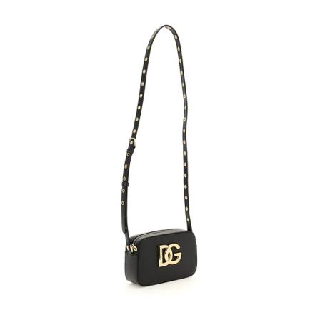 Dolce & Gabbana, Calfskin Crossbody 3.5 Bag Zwart, Dames, Maat:ONE Size,leer