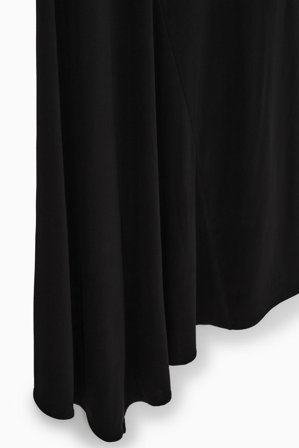 COS Women's Maxi Abito Asimmetrico Con Collo Ad Anello in Nero