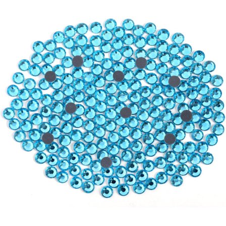 6000 st Hotfix Aquamarin Rhinestones för Hantverk, SS10 (2,7-2,9 mm)