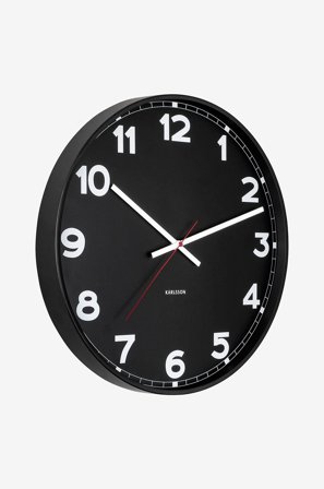 Karlsson - Väggklocka New Classic Medium - Svart - Väggklockor & bordsur - Från Homeroom