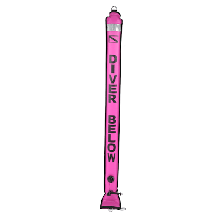 Høy synlighet oppblåsbar overflate markør signalrør - Rosa (150x15cm)