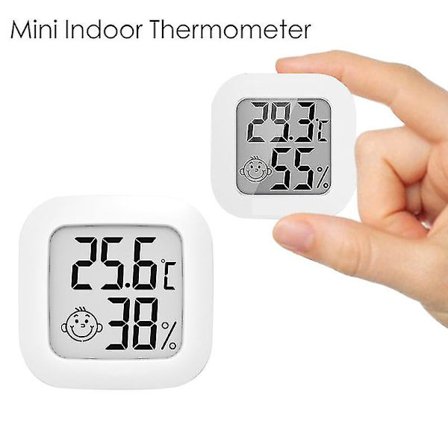 Mini innendørs termometer digital LCD temperatursensor fuktighet rom hygrometer måler termometer værstasjon