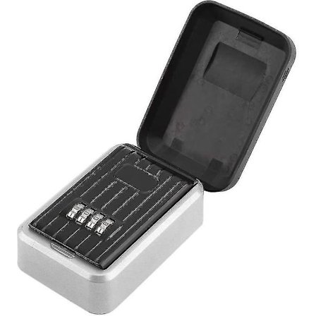 Nøgleboks, Udendørs Nøgleboks Med 4-cifret Kode Og 1 Nøgle, Sikker Nøgleopbevaringsboks Holdbar Udendørs Vægskab