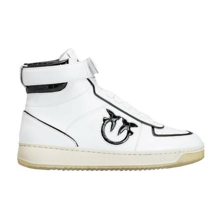 Pinko Lorena Basket HI Sneakers Calf Leather Hvid, Dame, Størrelse: 36 EU