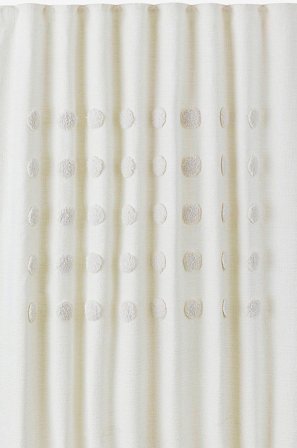 Svanefors - Gardin Pom 1-pk, 140x280 cm - Hvit - Leggbåndslengder - 140X280 - Fra Homeroom