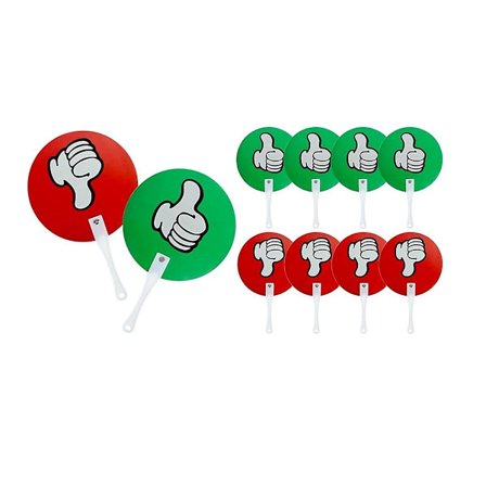 10 Pakke Tommel Ned Klasseroms Stemme Padler Små Gruppe Klasseromsrekvisita Lærerrekvisita-WELLNGS