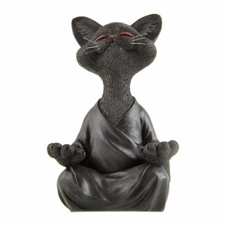 Buddha kattestatue meditasjon yoga samleobjekt gave til katt