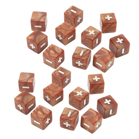 20 st Math Plus Minus Tärningar 16mm Matematik Operation Beräknings Tärningssats för Spädbarnsutbildning Brun