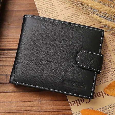Ægte Læderpung Herre Clip Kohud Pung Herre 2025 Mærke Møntpung