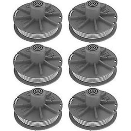 Pakke med 6 Spoler med Tråd for Gardena Trimmer 5307-20, for Easycut 400 Art. 8846, Easycut 400/25 Art. 9807, Comfortcut450 Art. 8847