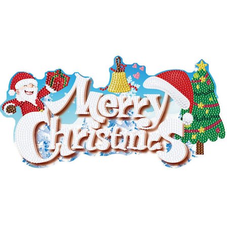 5D DIY Diamantmålning God Jul Klistermärken Dekal Heminredning