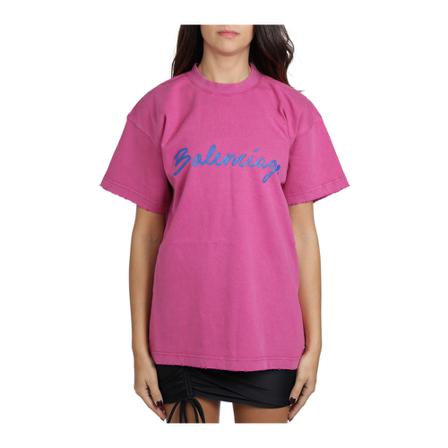 Balenciaga, T-Shirts Fioletowy, Kobieta, Rozmiar: S