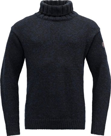 Devold Men's Nansen Sweater High Neck Men long-sleeved sweaters Blue S