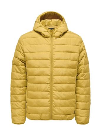 Onsbron Hood Quilt Jacket Otw Vd Foret Jakke Yellow ONLY & SONS