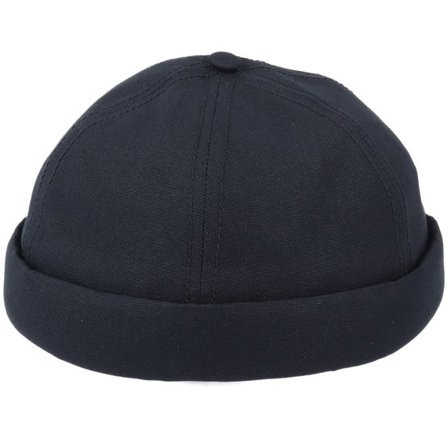 Equip - Svart docker Beanie - Skully Cotton Canvas Black Docker @ Hatstore