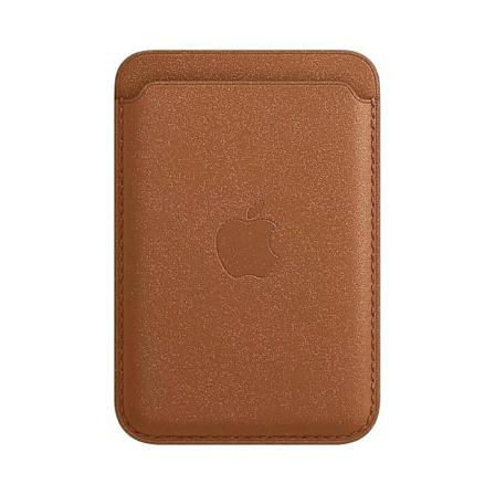 Virallinen Apple-nahkakotelo MagSafella iPhonelle - Satulanruskea