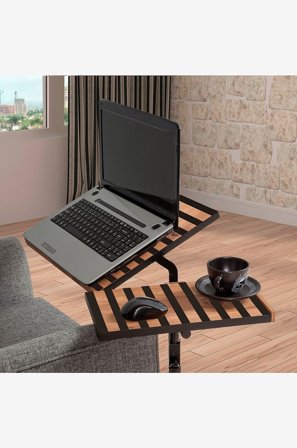 Hanah Home - Laptop Ståbord Glen 768 Atlantic - Flerfarget - Skrivebord - Fra Homeroom