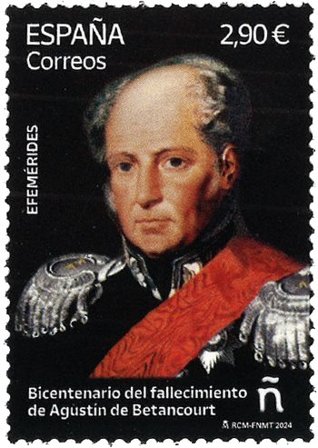 Spanien - Augustin de Betancourt - Postfrisk frimærke
