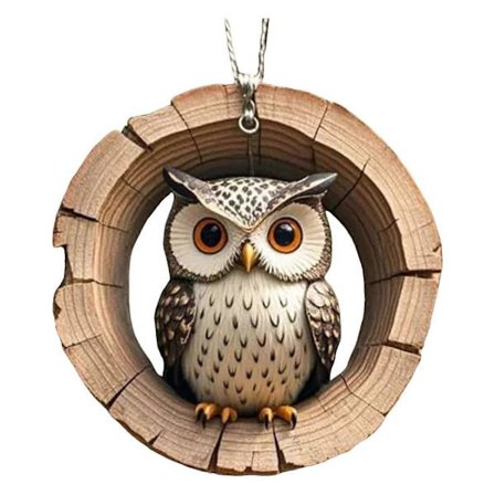 Julepynt med dyr, 2D akryl, tegneserie, skovdyr, juletræspynt til ferieboligindretning