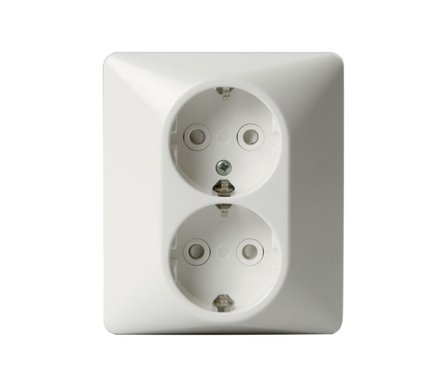 ABB Dobbel Stikkontakt innfelt m/jord