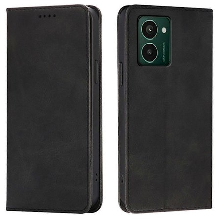 Kompatibel med HMD Pulse Pro Fodral Plånbok Kalvtextur Läder Telefonskal med Dold Magnetisk Stängning