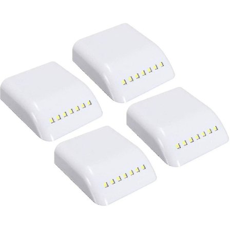 4-pakks skaplys med bevegelsessensor LED-lys for kjøkkenskap, stue - nattlys