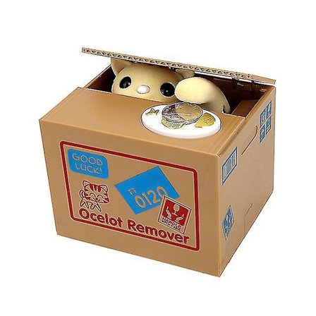 Panda Elektronisk Sparegris Sød Kat Stjæler Mønt Pengeboks