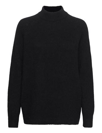 Slflulu Ls Knit High Neck B Villapaita Musta Selected Femme