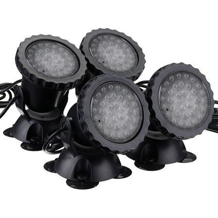 100-240V 50/60Hz 36 LED Blå Röd Grön Gul Färgglada LED Dyk Ljus Utomhus Vattentät Färgglad Belysning Spots Aquar