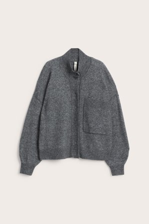 Kappahl | Kardigan z mieszanki wełny | Ciemnoszary