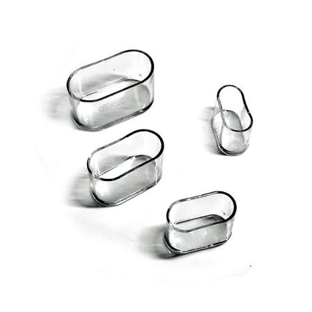 16 st ovala bord- och stolsbenskydd