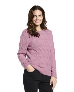 Kabelstrikket jumper Gammelrosa - 48/50 - Åshild