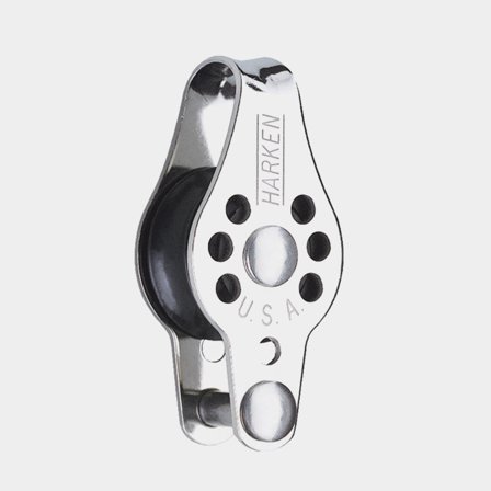 Jednoduchá kladka Harken Micro 22 mm, pevná, s kluzným ložiskem, s očkem, vhodná pro lana Ø2 - 6 mm