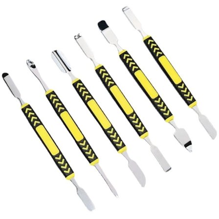 6 st Dubbeländade Metall Pryverktyg Elektronik Reparationsverktyg Metall Spudger Set för iPad, Mobiltelefon, Dator