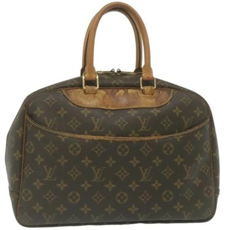 Louis Vuitton Vintage, Pre-owned Canvas Handbag Bruin, Dames, Maat:ONE Size,leer