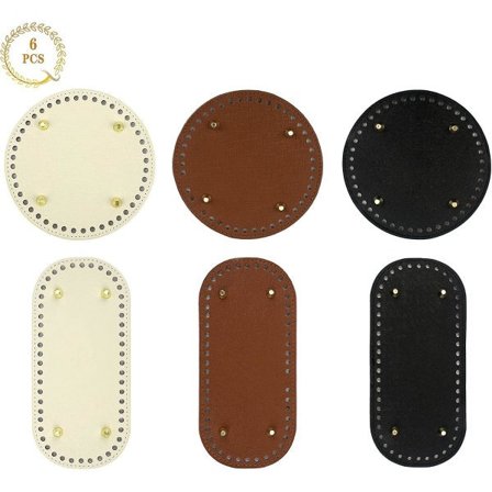 Virka Veske Bunner, PU Bunner med Hull Håndvevd Veske Bunn Flat Form