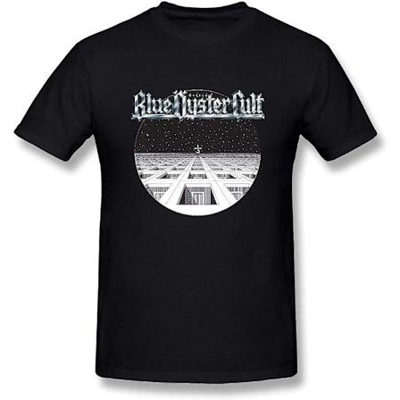 Sportstøj Herre Kortærmet Skjorte, Ursulaa Herre Casual Blue Oyster Cult T-shirts Sort